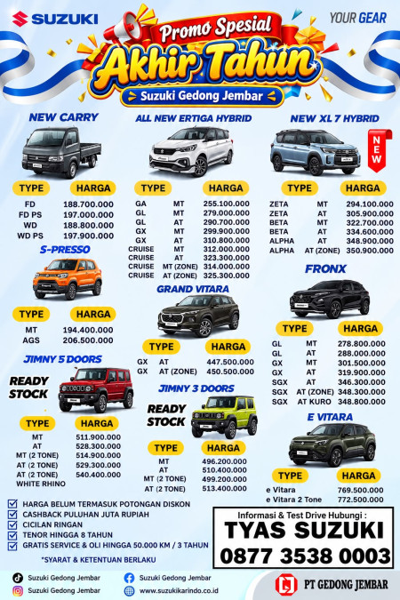 Procelist Harga Suzuki Tegal Oktober 2026 - Promo Suzuki Tegal 2026
